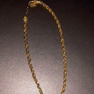 10k Real solid gold diamond cut bracelet not plated not fake best gift huge sale